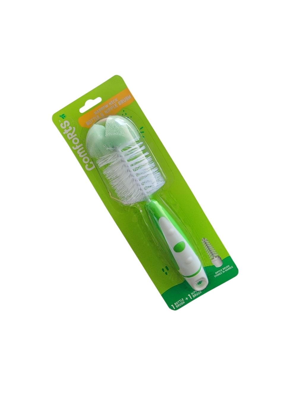 Comforts™ Narrow Neck Baby Bottle & Nipple Brush NWT